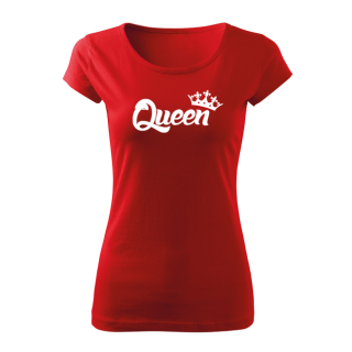 DRAGOWA dámske krátke tričko queen, červená 150g/m2 Veľkosť: L