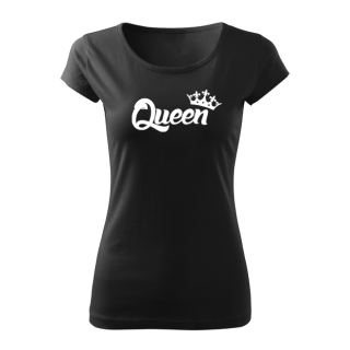 DRAGOWA dámske krátke tričko queen, čierna 150g/m2 Veľkosť: M