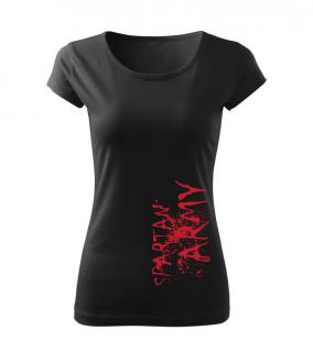 DRAGOWA dámske krátke tričko RedWar, čierna 150g/m2 Veľkosť: 3XL