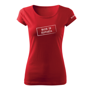 DRAGOWA dámske tričko made in slovakia, červená 150g/m2 Veľkosť: XL