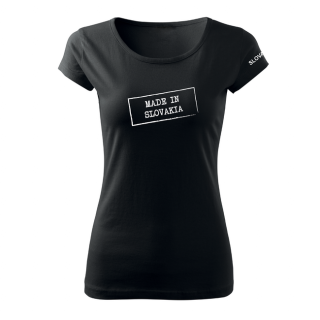 DRAGOWA dámske tričko made in slovakia, čierna 150g/m2 Veľkosť: L