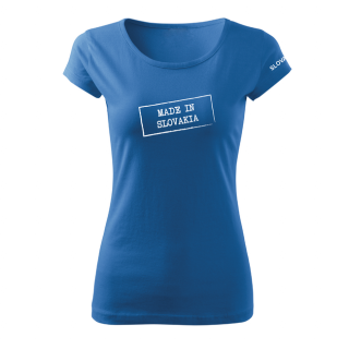 DRAGOWA dámske tričko made in slovakia, modrá 150g/m2 Veľkosť: XL