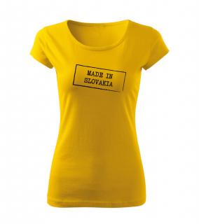 DRAGOWA dámske tričko made in slovakia, žltá 150g/m2 Veľkosť: L