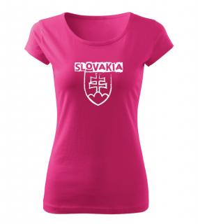DRAGOWA dámske tričko slovenský znak s nápisom, ružová 150g/m2 Veľkosť: L