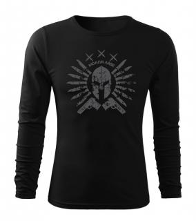 DRAGOWA Fit-T tričko s dlhým rukávom Ares, čierna 160g/m2 Veľkosť: L