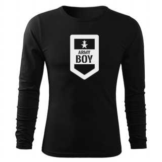 DRAGOWA Fit-T tričko s dlhým rukávom army boy, čierna 160g/m2 Veľkosť: 3XL