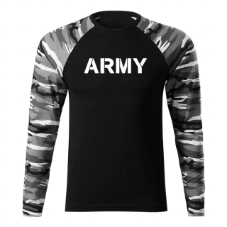 DRAGOWA Fit-T tričko s dlhým rukávom army, metro 160g/m2 Veľkosť: 3XL