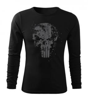 DRAGOWA Fit-T tričko s dlhým rukávom Frank The Punisher, čierna 160g/m2 Veľkosť: 3XL