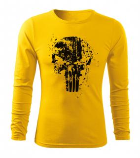 DRAGOWA Fit-T tričko s dlhým rukávom Frank The Punisher, žltá 160g/m2 Veľkosť: XL