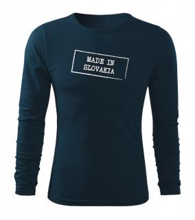 DRAGOWA Fit-T tričko s dlhým rukávom made in slovakia, tmavomodrá 160g/m2 Veľkosť: M