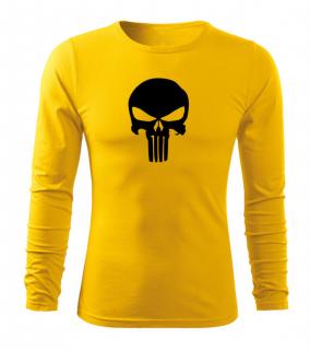 DRAGOWA Fit-T tričko s dlhým rukávom punisher, žltá 160g/m2 Veľkosť: S