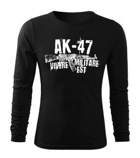 DRAGOWA Fit-T tričko s dlhým rukávom Seneca AK-47, čierna 160g/m2 Veľkosť: 3XL