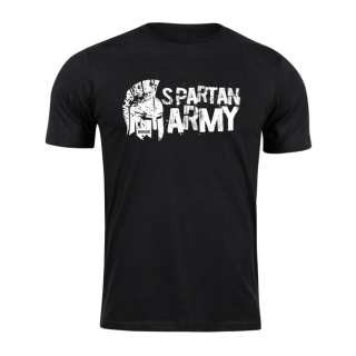 DRAGOWA krátke tričko spartan army Aristón, čierna 160g/m2 Veľkosť: 3XL