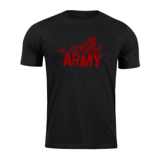 DRAGOWA krátke tričko spartan army RedNabis, čierna 160g/m2 Veľkosť: 3XL