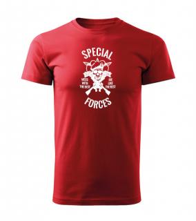 DRAGOWA krátke tričko special forces červená 160g/m2 Veľkosť: L