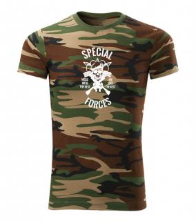 DRAGOWA krátke tričko special forces, maskáčová 160g/m2 Veľkosť: 3XL