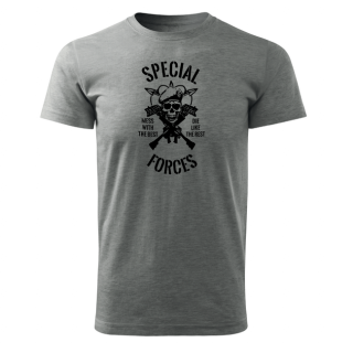 DRAGOWA krátke tričko special forces, sivá 160g/m2 Veľkosť: 3XL