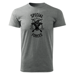 DRAGOWA krátke tričko special forces, sivá 160g/m2 Veľkosť: M