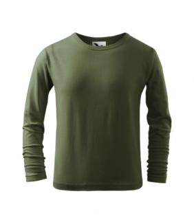 Fit-T LS Tričko detské Varianta: khaki, Velikost: 110 cm/4 roky