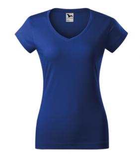 Fit V-neck Tričko dámske Varianta: kráľovská modrá, Velikost: 2XL