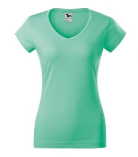 Fit V-neck Tričko dámske Varianta: mätová, Velikost: 2XL