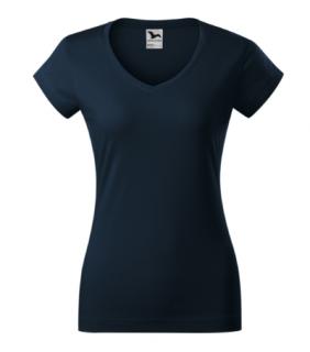 Fit V-neck Tričko dámske Varianta: tmavomodrá, Velikost: M