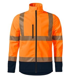 HV Drop Softshellová bunda unisex Varianta: fluorescenčná oranžová, Velikost: 2XL