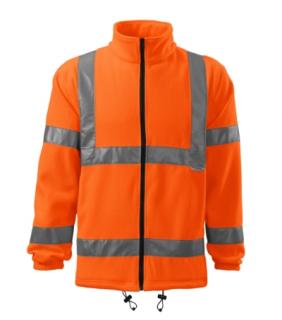 HV Fleece Jacket Fleece unisex Varianta: fluorescenčná oranžová, Velikost: 2XL