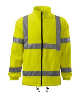 HV Fleece Jacket Fleece unisex Varianta: fluorescenčná žltá, Velikost: 2XL
