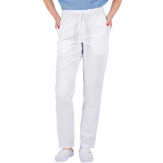 Komfortné zdravotnícke nohavice ALESSI UNISEX – Biele Veľkosť: XS