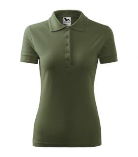 Pique Polo Polokošeľa dámska Varianta: khaki, Velikost: 2XL