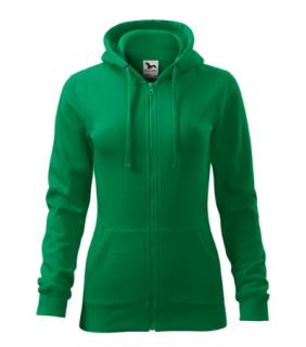 Trendy Zipper Mikina dámska Varianta: trávová zelená, Velikost: XL
