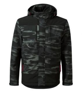 Vertex Camo Zimná softshellová bunda pánska Varianta: camouflage dark gray, Velikost: 2XL