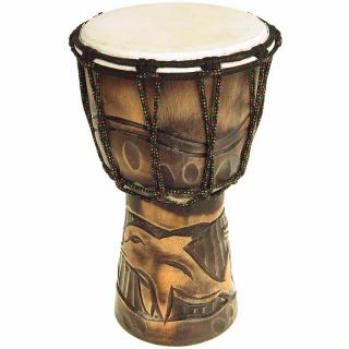 Bongo bubon djembe 30cm Delfín (Djembe bubny bongo výška 30cm, materiál teakové drevo + koža)