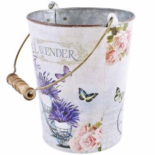 Dekoračné vedierko Lavender Paris (Bytová dekorácia vintage)