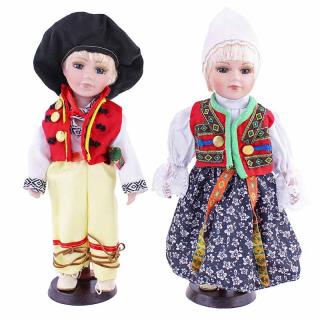 Deti v kroji Janko a Marienka (Porcelánové bábiky v krojoch)