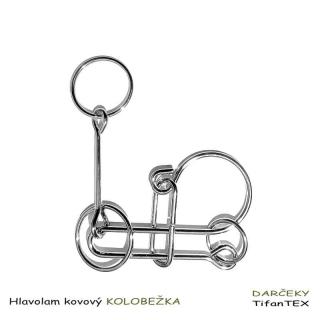Hlavolam kovový Kolobežka (drôtený kovový hlavolam pre deti i dospelých)