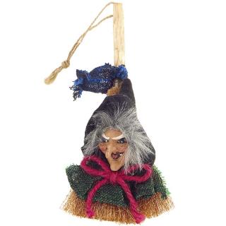 Ježibaba dekorácia 20cm (Bosorka dekorácia na stenu)