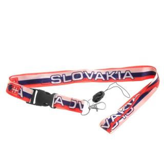 Kľúčenka Slovakia (šnúrka na krk s karabínkou na kľúče alebo mobil)