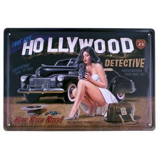 Kovová retro tabuľa Hollywood 30x20cm (Dekorácia na stenu)