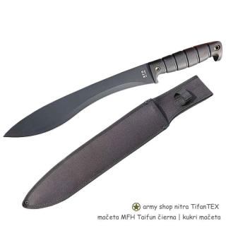 mačeta MFH Taifun čierna | kukri mačeta (pevná mačeta z army shopu nitra tifantex)