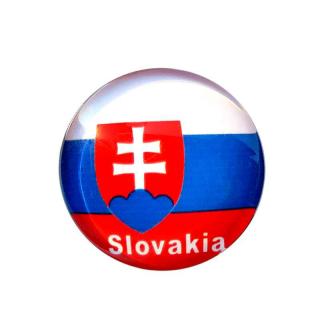 Magnetka Slovakia 5cm (plastová magnetka so slovenskými symbolmi)