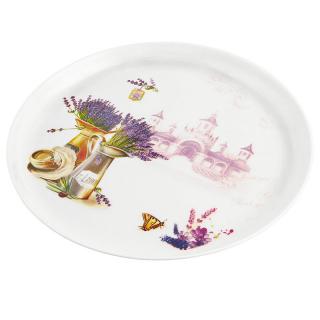 Okrúhly podnos Lavender 30cm (Melamínový podnos s hĺbkou cca 2,5cm)