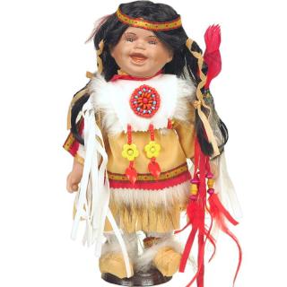 Porcelánová bábika indiánka Istas (Indiánska bábika Istas (v prekl. sneh))