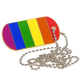 Prívesok na krk LGBTI (strieborný prívesok s motívom LGBT vlajky)