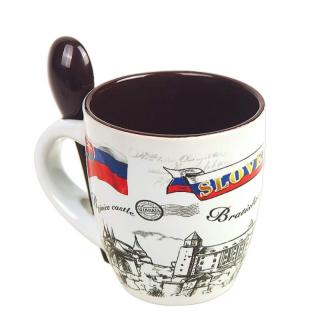Šálka Slovensko (šálky na kávu, na čaj s malou mocca lyžičkou)