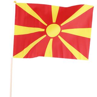 Severné Macedónsko vlajka malá (Vlajka Severného Macedónska, rozmery 450 x 300 mm, materiál polyester)