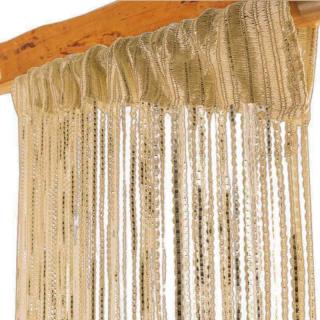 Šnúrková záclona Curtain 100x200 cm béžová (Povrázková záclona na okno alebo záves na dvere)