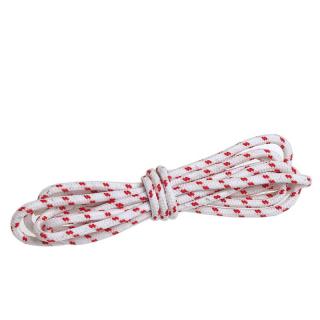 Šnúrky do topánok bieločervené 110cm (okrúhle bavlnené tkané šnúrky do topánok)