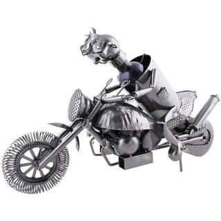 Stojan na víno Kovový model motorky 56cm (Praktický darček pre motorkára)